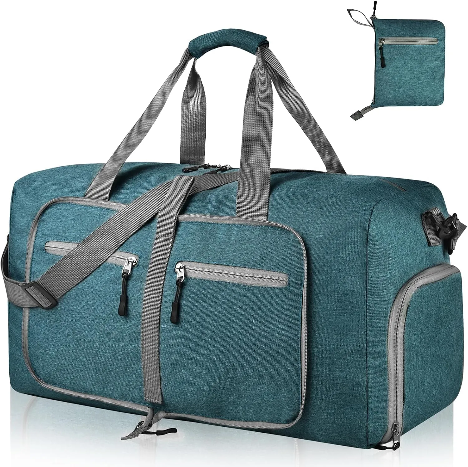 Dimayar 115L Travel Duffle Bag for Men Women - Foldable Duffel Bag with Shoes Compartment - Overnight Bags Waterproof & Tear Resistant(Green)