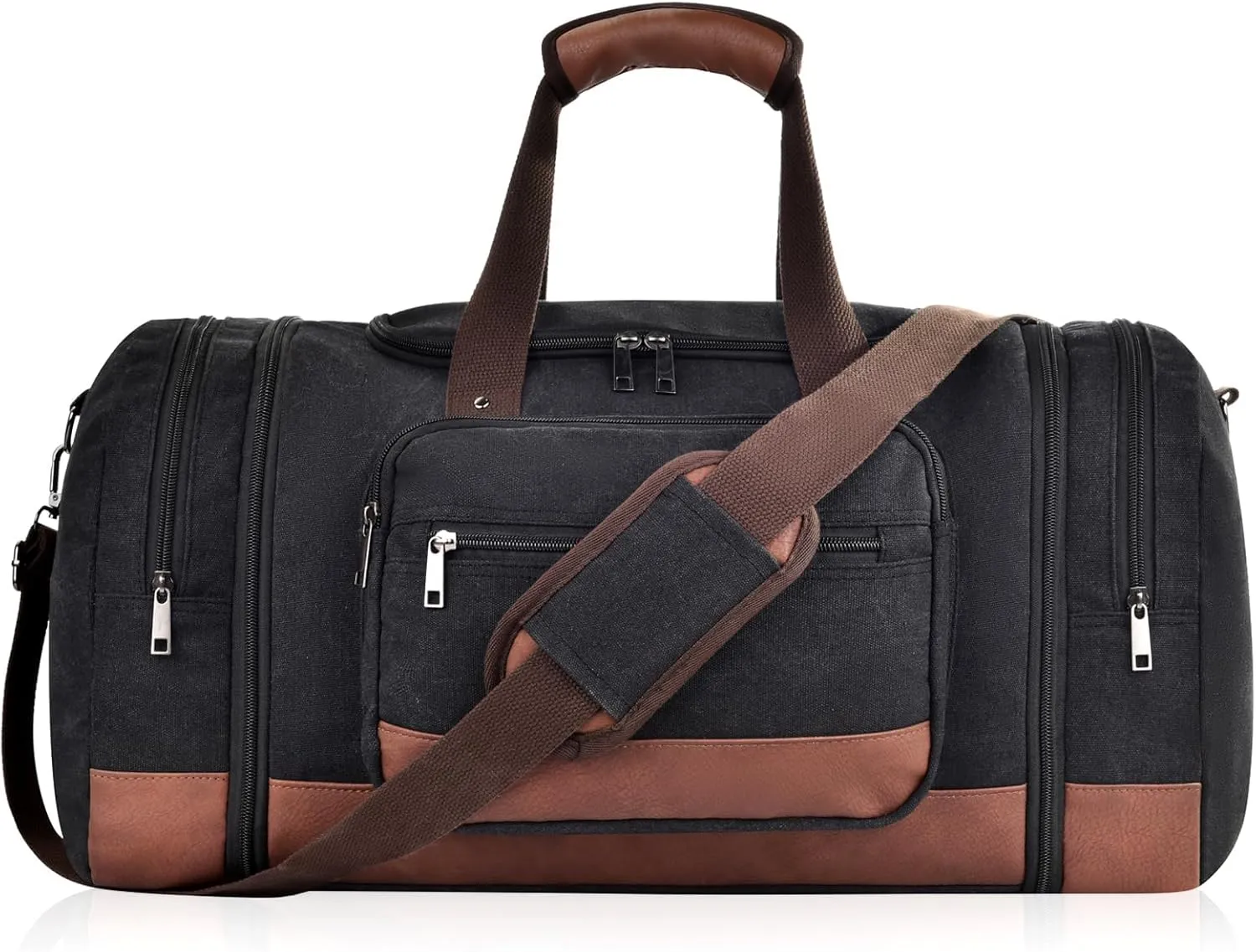 Dimayar Expandable Duffle Bag for Men, 50L Large-Capacity Weekender, Water-Resistant Mens Duffle Bags for Traveling, Lightweight & Durable Overnight Carry-On, Versatile Gym and Travel Bag