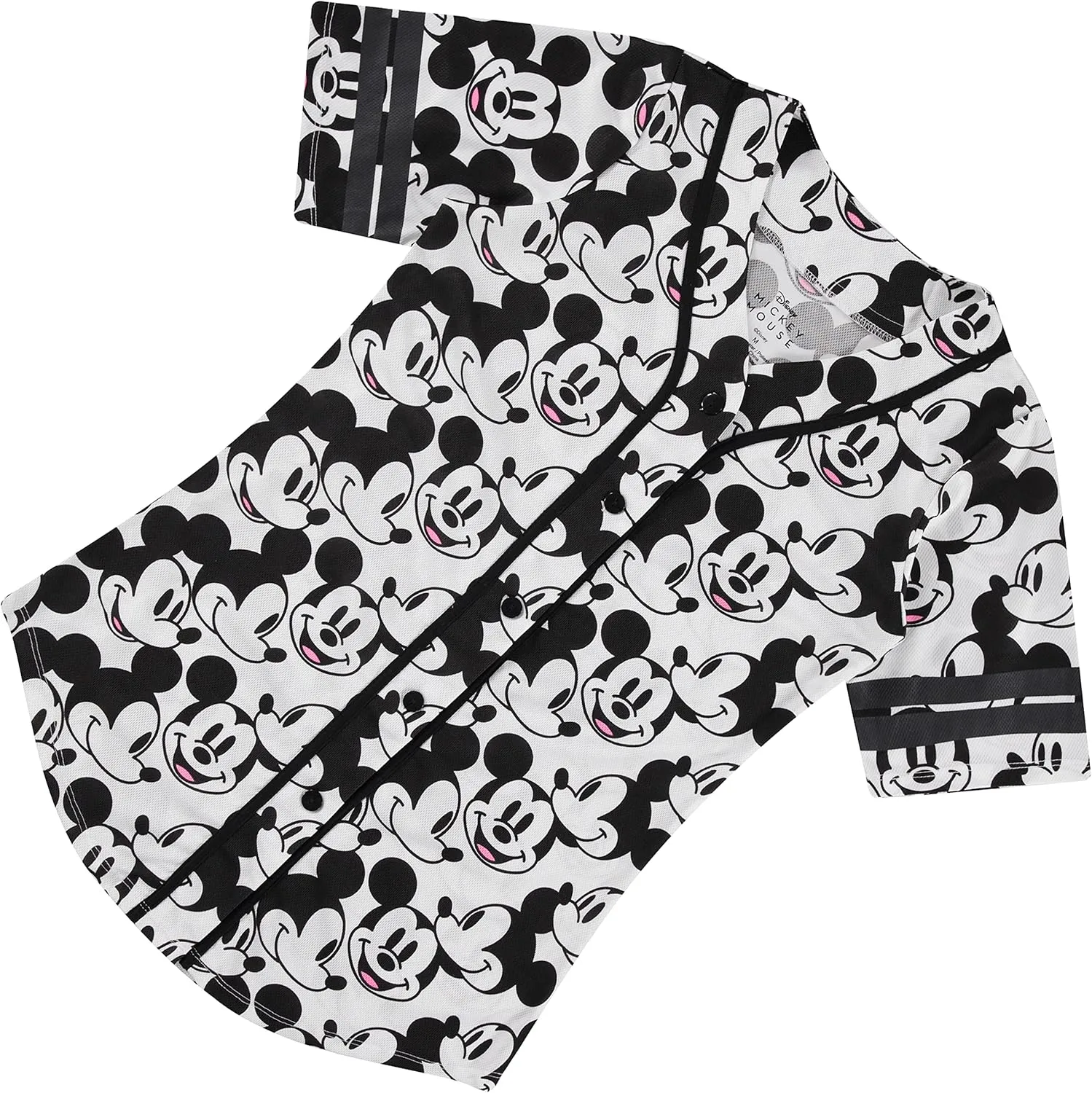 Disney Ladies Mickey Mouse Fashion Shirt - Mickey & Minnie Mouse Baseball Jersey Mickey Mouse Button Down Baseball Jersey