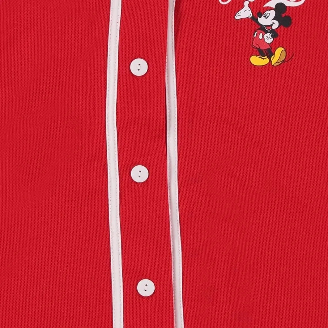 Disney Ladies Mickey Mouse Fashion Shirt - Mickey & Minnie Mouse Baseball Jersey Mickey Mouse Button Down Baseball Jersey