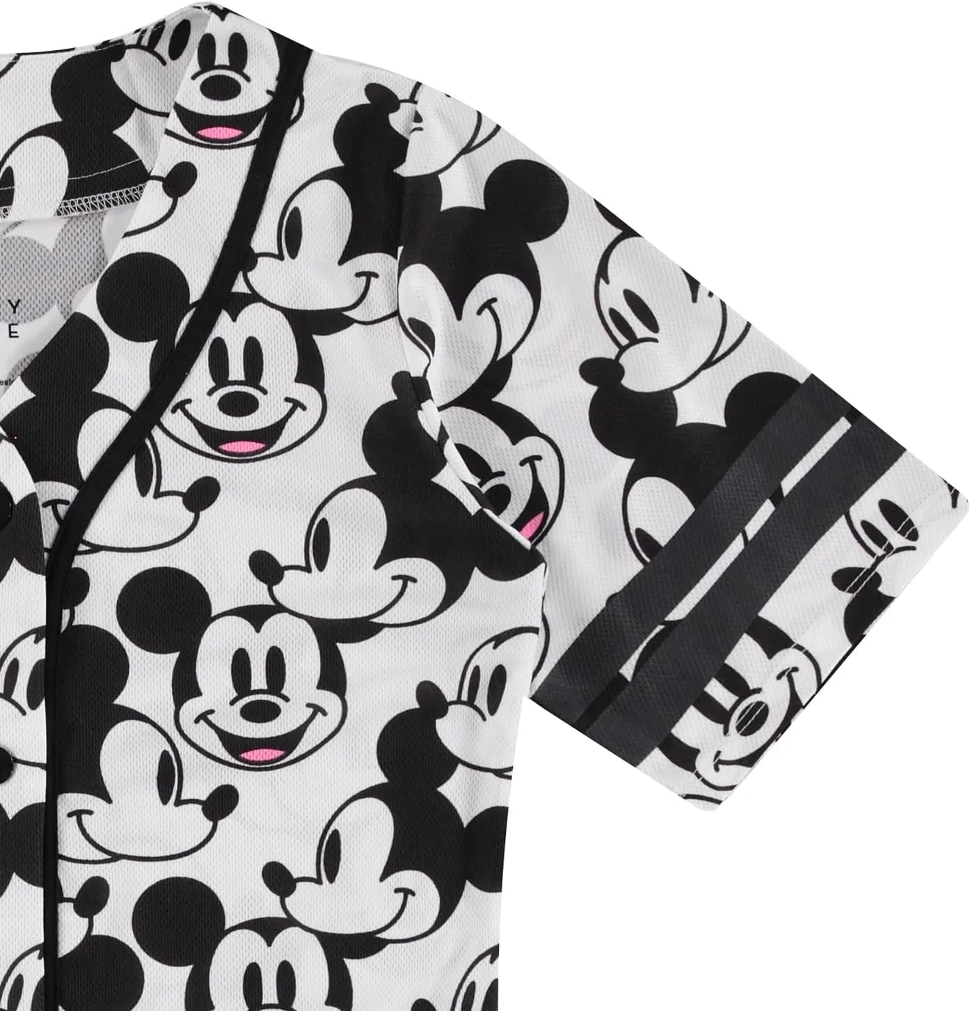 Disney Ladies Mickey Mouse Fashion Shirt - Mickey & Minnie Mouse Baseball Jersey Mickey Mouse Button Down Baseball Jersey