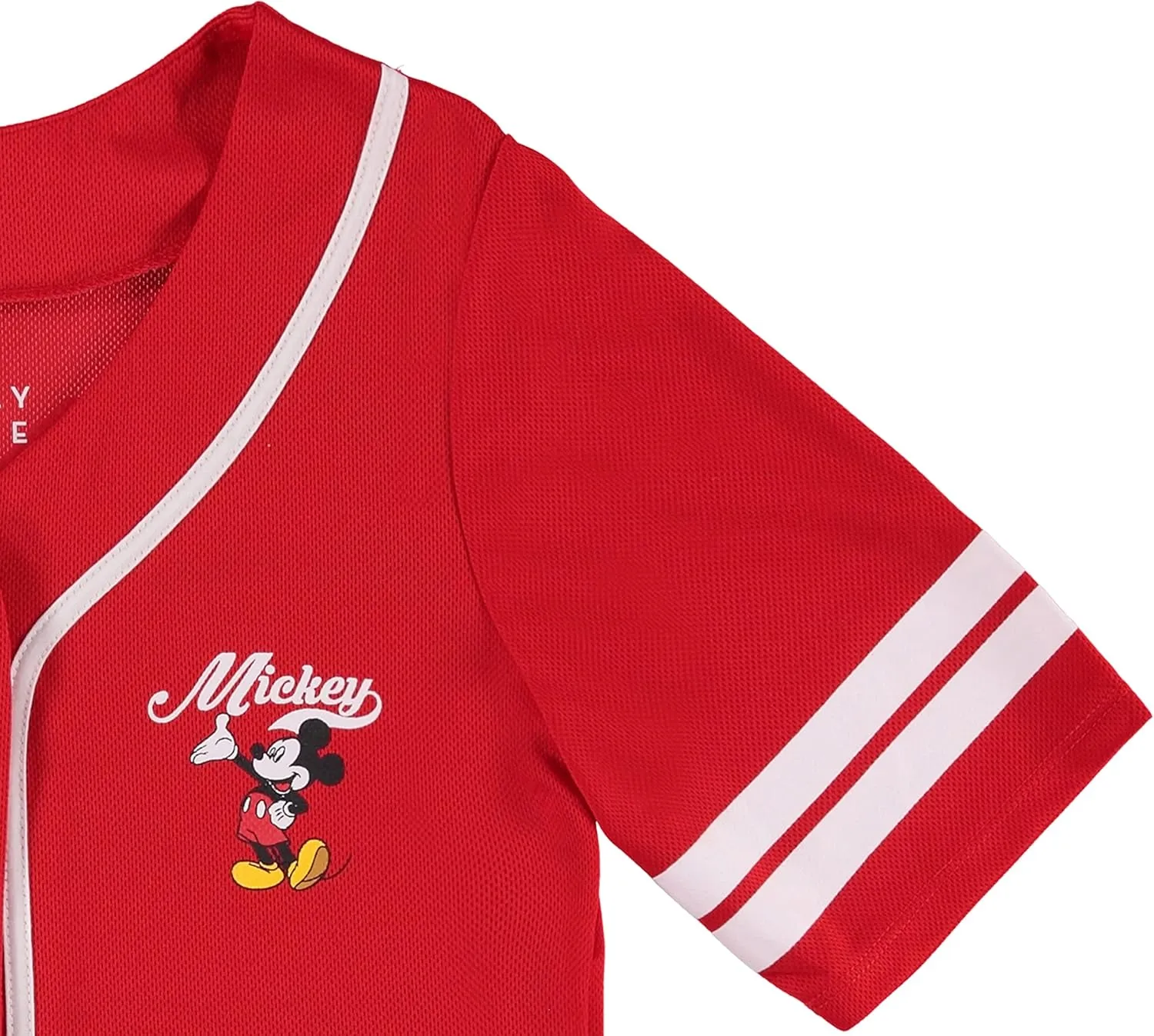 Disney Ladies Mickey Mouse Fashion Shirt - Mickey & Minnie Mouse Baseball Jersey Mickey Mouse Button Down Baseball Jersey