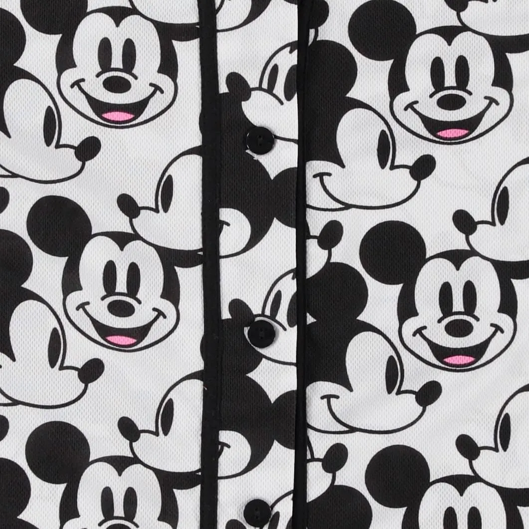 Disney Ladies Mickey Mouse Fashion Shirt - Mickey & Minnie Mouse Baseball Jersey Mickey Mouse Button Down Baseball Jersey