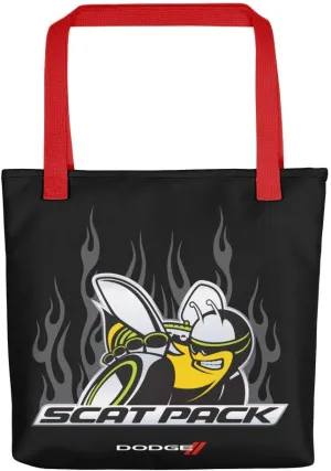 Dodge Scat Pack with Flames Premium Tote Bag