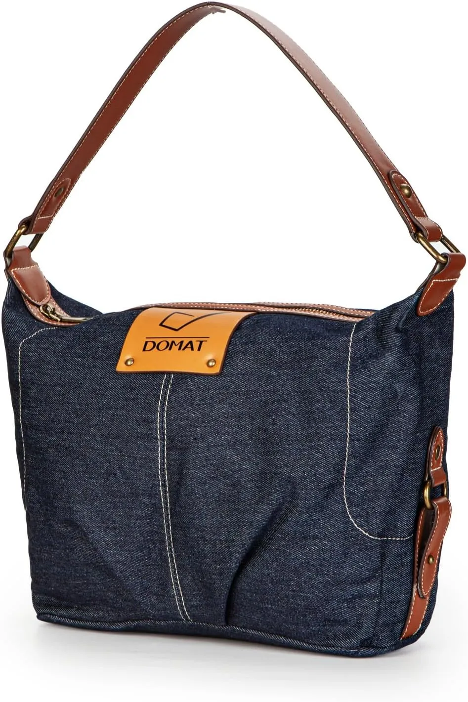 DOMAT Shoulder Bag For Women＆Men,Casual Handbag With Leather Trim,Large Capacity Hobo Tote Bag For Daily Use