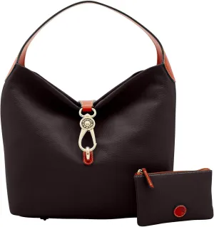 Dooney & Bourke Handbag & Wallet Set, Pebble Grain Leather Logo Lock Shoulder Bag and Coin Purse for Women