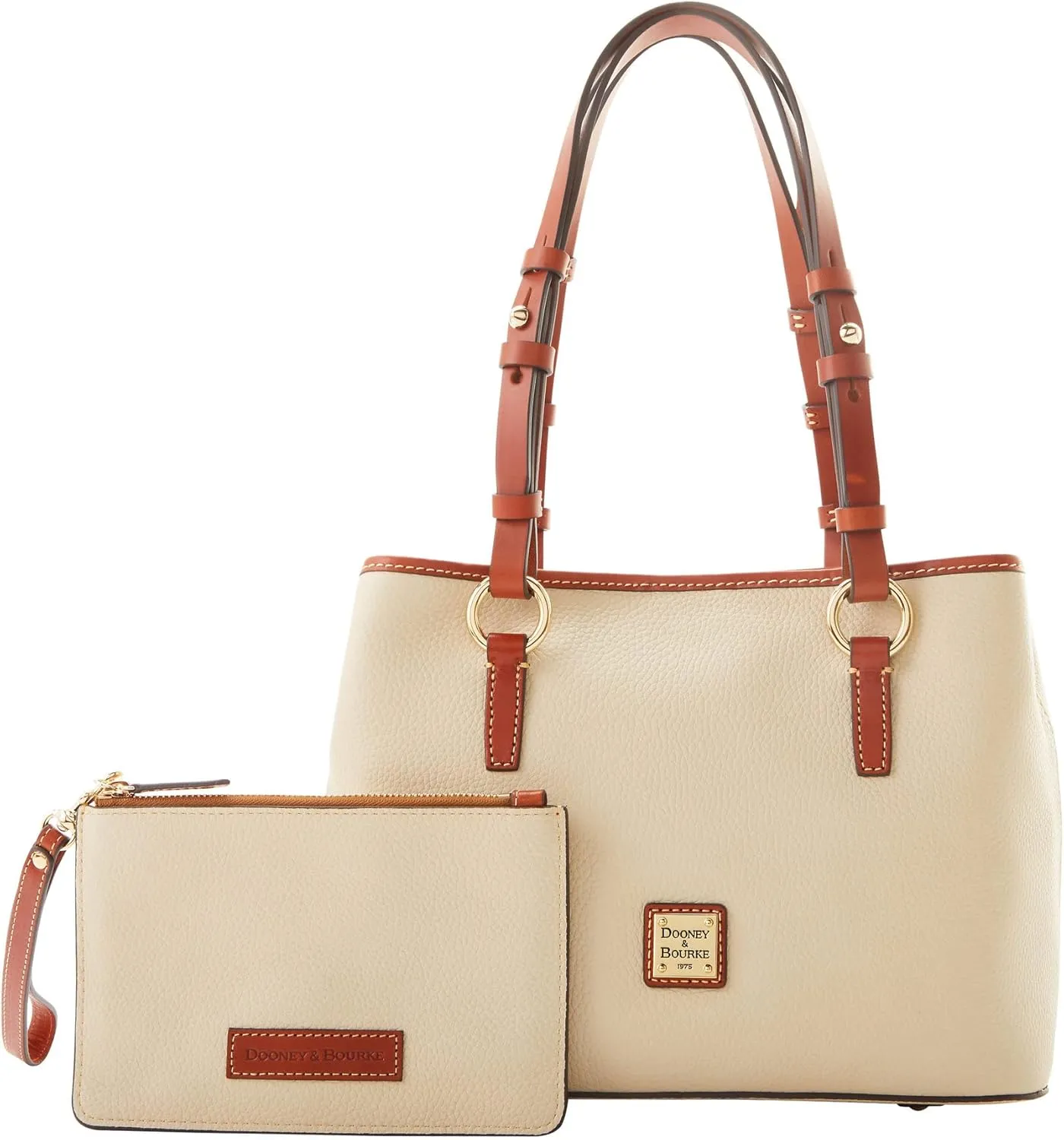 Dooney & Bourke Handbags and Accessories, Pebble Grain Leather Briana Small Shoulder Bag with Wristlet Pouch