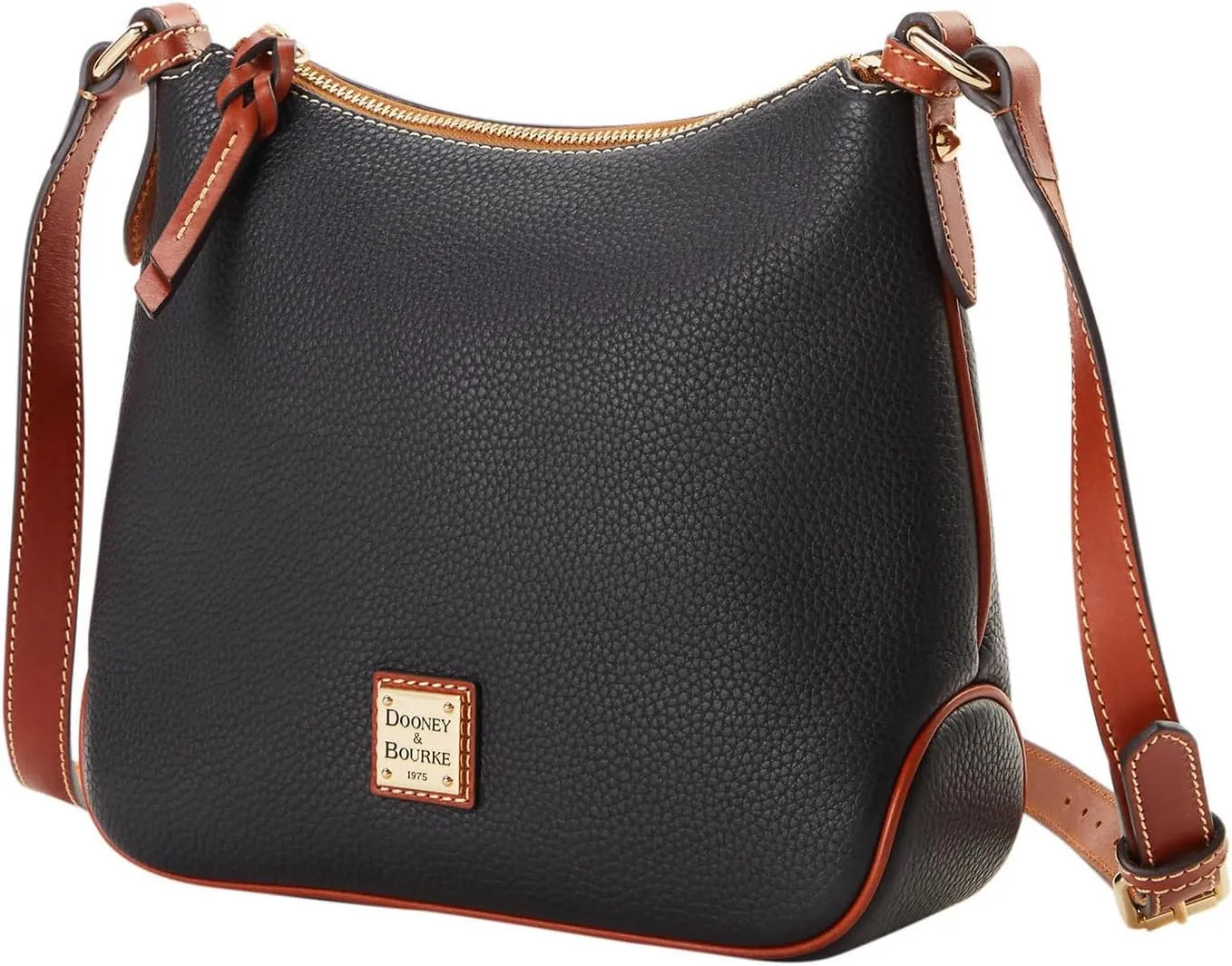 Dooney & Bourke Women's Crossbody Hobo in Pebble Grain Leather, Medium Handbag with Adjustable & Detachable Shoulder Strap
