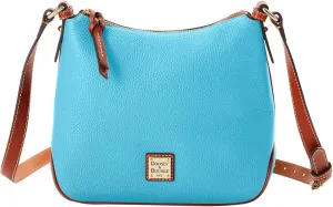 Dooney & Bourke Women's Crossbody Hobo in Pebble Grain Leather, Medium Handbag with Adjustable & Detachable Shoulder Strap