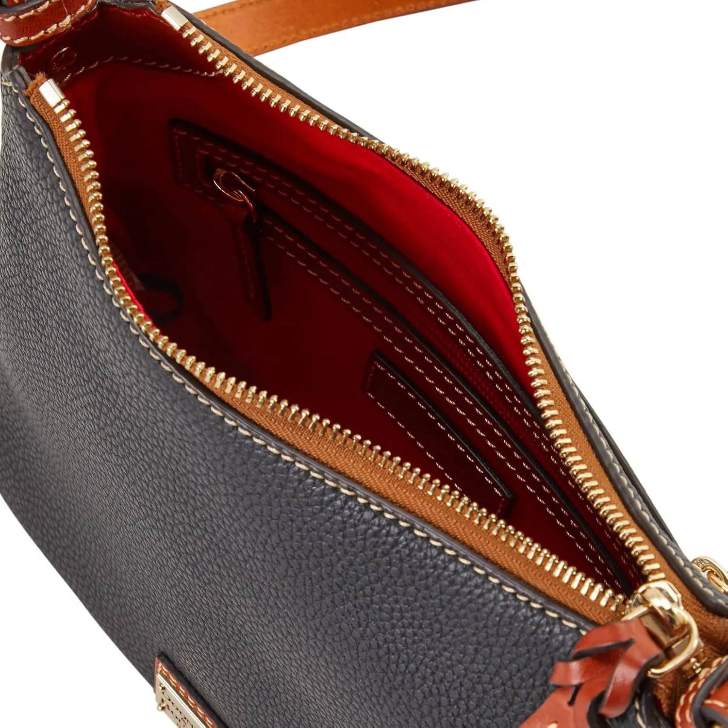 Dooney & Bourke Women's Crossbody Hobo in Pebble Grain Leather, Medium Handbag with Adjustable & Detachable Shoulder Strap