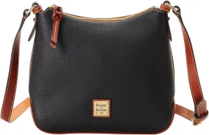 Dooney & Bourke Women's Crossbody Hobo in Pebble Grain Leather, Medium Handbag with Adjustable & Detachable Shoulder Strap