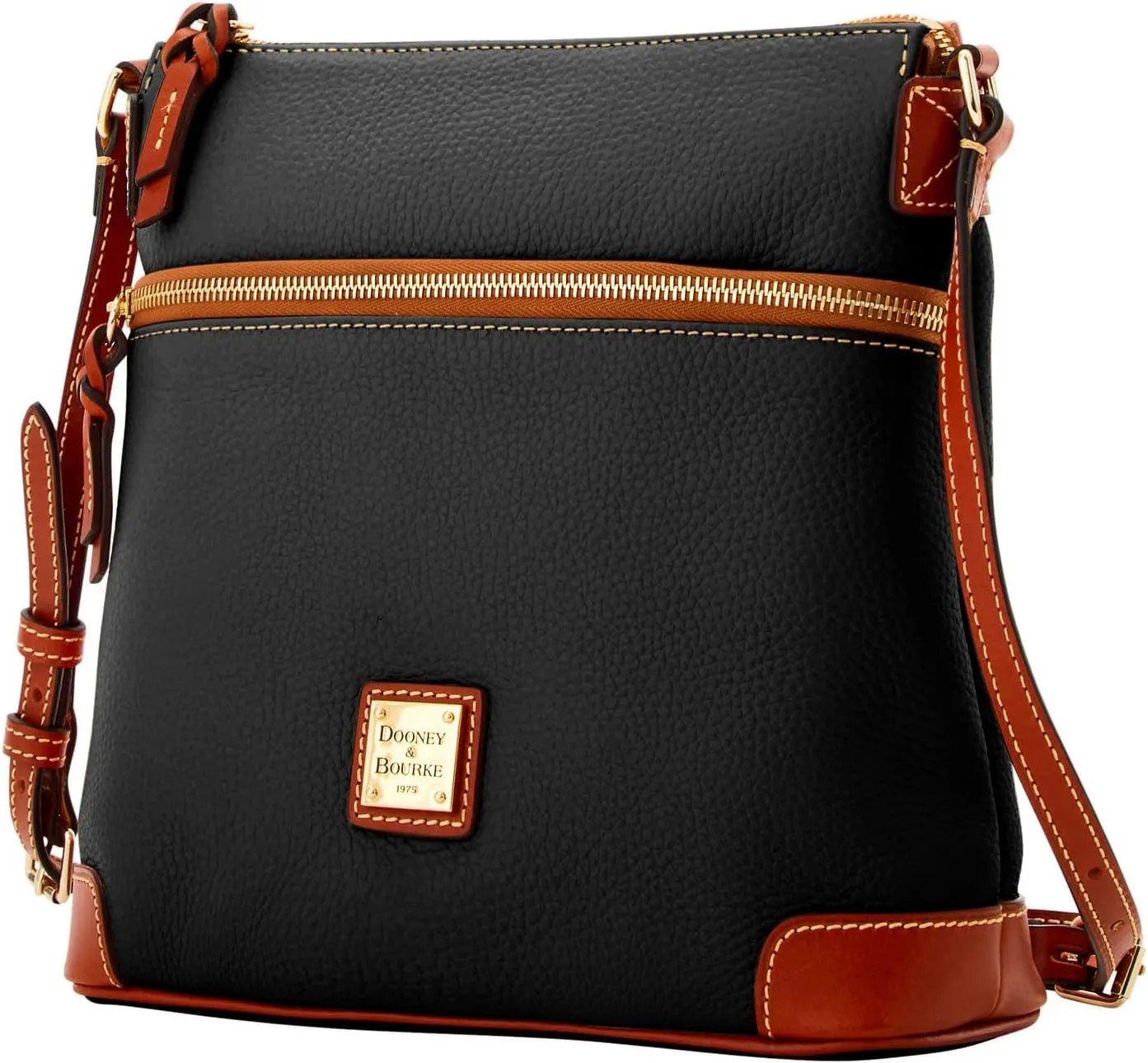 Dooney & Bourke Women's Crossbody in Pebble Grain Leather, Large Handbag with Adjustable Shoulder Strap