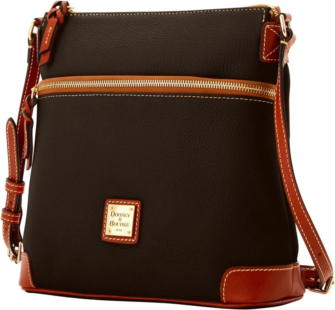 Dooney & Bourke Women's Crossbody in Pebble Grain Leather, Large Handbag with Adjustable Shoulder Strap