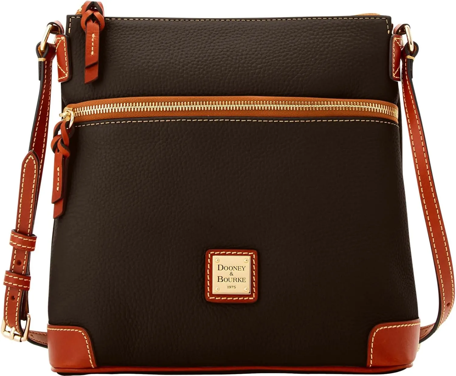 Dooney & Bourke Women's Crossbody in Pebble Grain Leather, Large Handbag with Adjustable Shoulder Strap