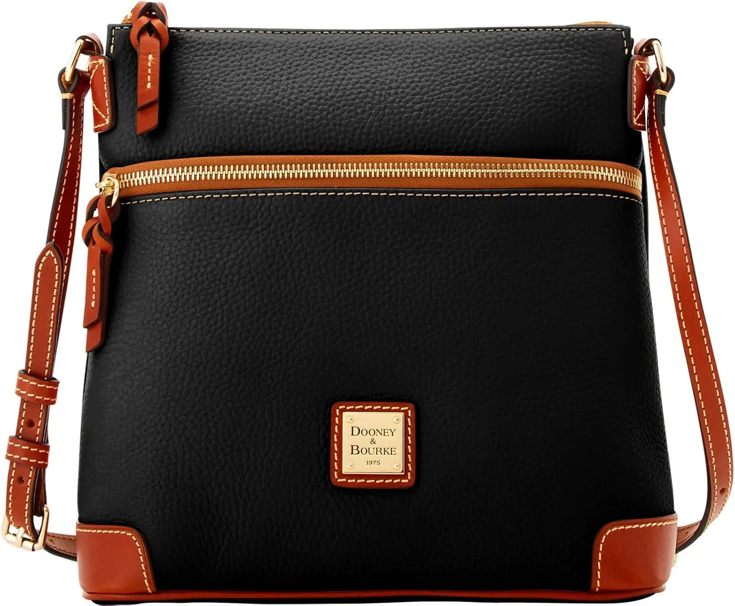 Dooney & Bourke Women's Crossbody in Pebble Grain Leather, Large Handbag with Adjustable Shoulder Strap