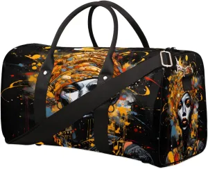 Duffel Bags Ethic Woman Large Tote Bag Woman Overnight Travel Bags for Women Men Lightweight Duffel Bag Adjustable Strap Carry On Bag Waterproof Gym Travel Bag