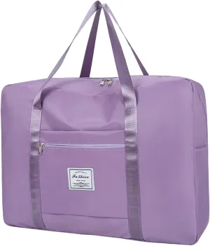 Duffel Bags for Traveling Women Sports Gym Tote Bag Water Resistant Travel Carry on Duffel Bag Weekend Overnight Bag (Purple)
