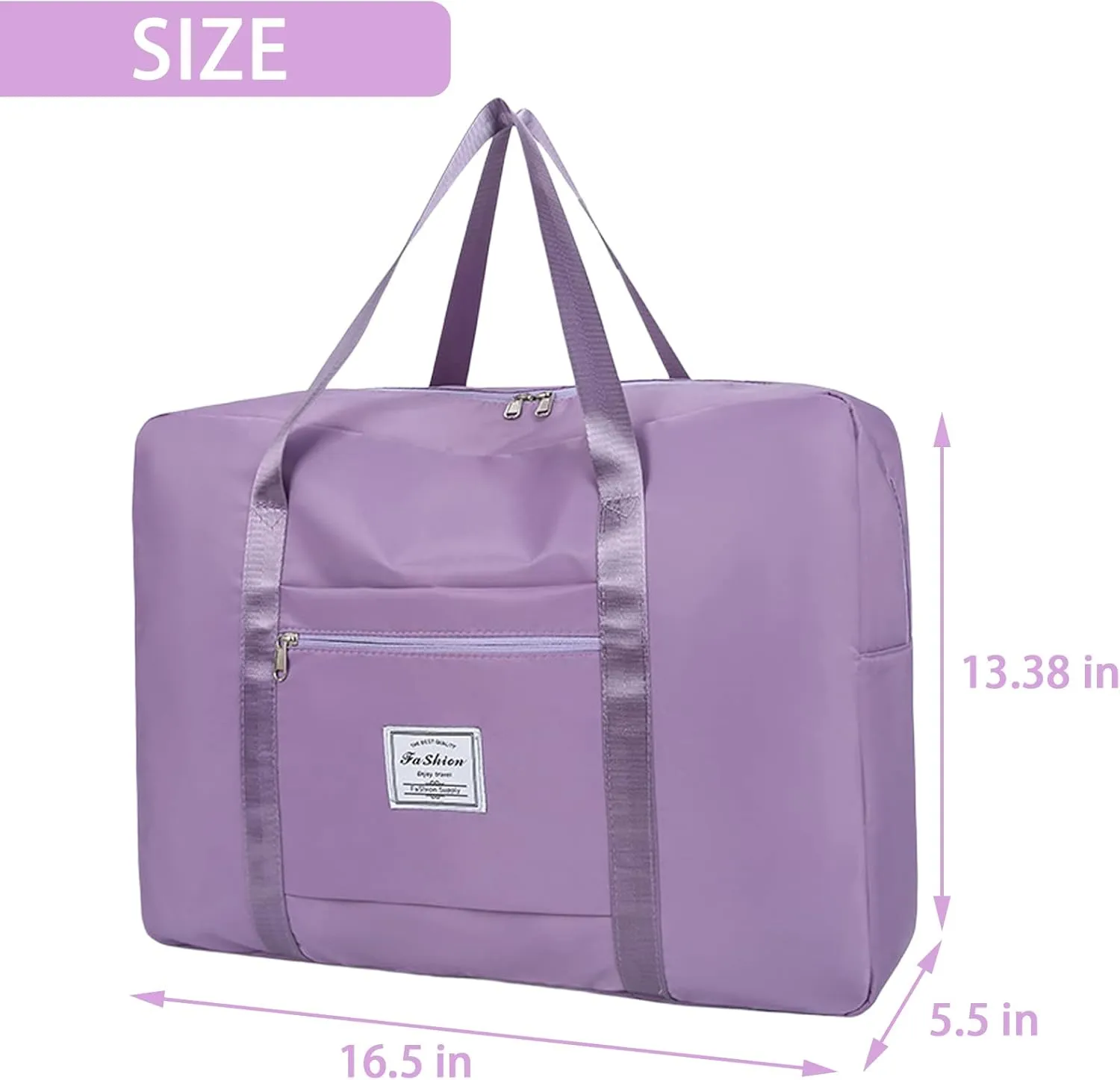 Duffel Bags for Traveling Women Sports Gym Tote Bag Water Resistant Travel Carry on Duffel Bag Weekend Overnight Bag (Purple)