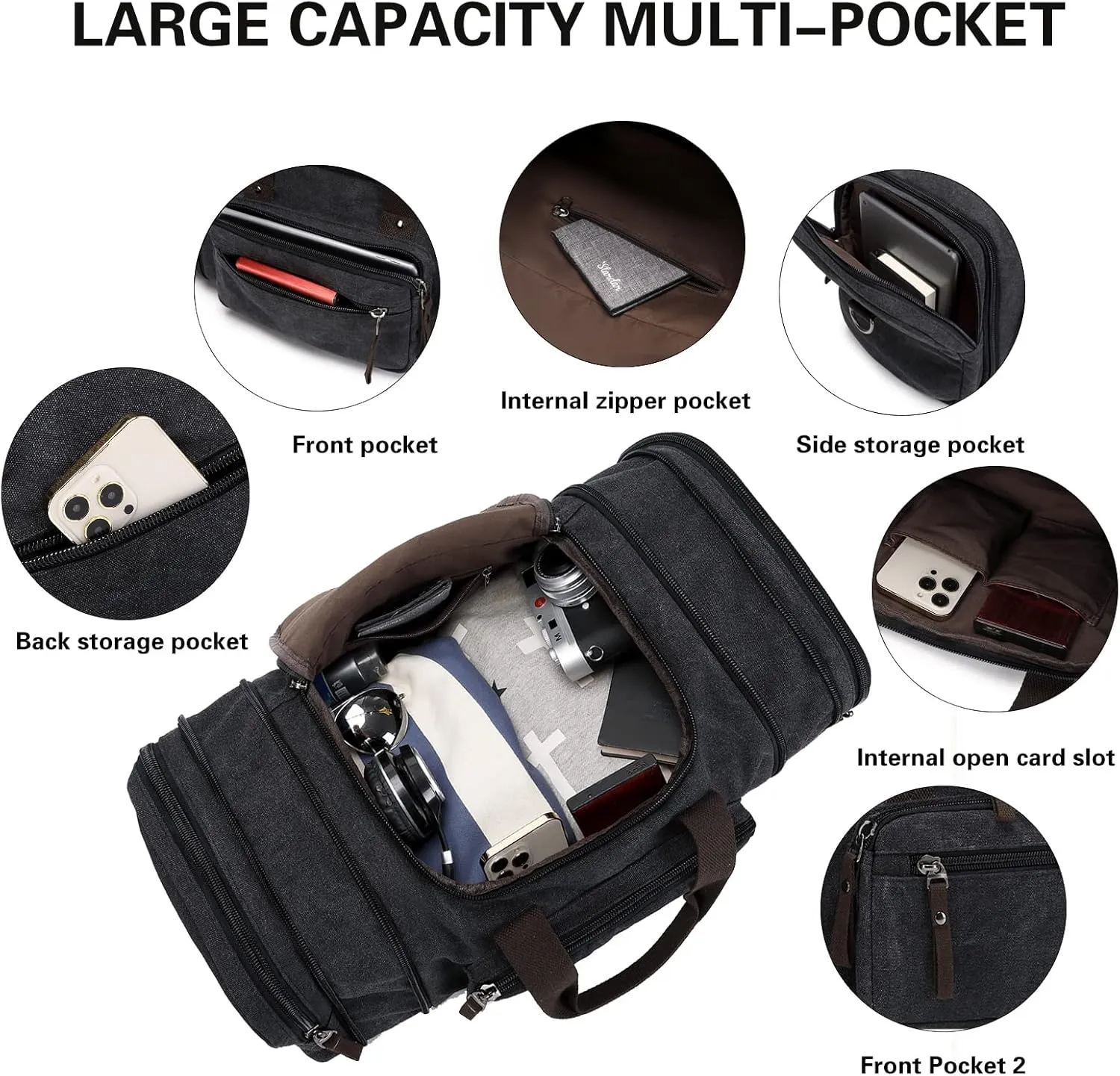 Duffle Bag for Travel SunBorls Expandable 24.8in Overnight Weekend Bag Holds 50L of Everyday Personal Items Carry on