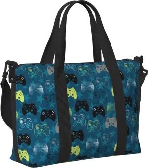 Dynamic Game Handle Travel Bag Weekender Bags for Women Men Carry on Overnight Bag Tote Bag Yoga Gym Bag for Gym, Work, Weekend, Travel, Personal Items