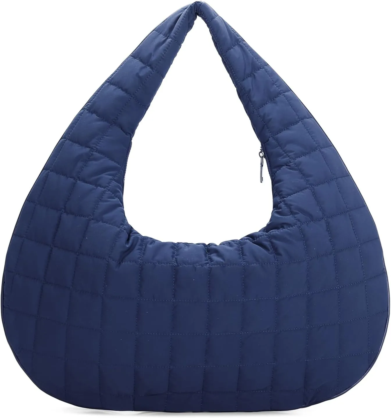 E Quilted Nylon Hobo Bag for Women Large Tote Shoulder Bag Top Handle Handbag