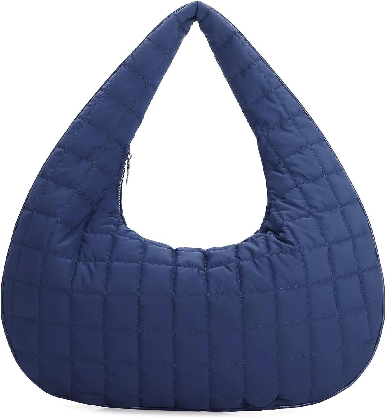 E Quilted Nylon Hobo Bag for Women Large Tote Shoulder Bag Top Handle Handbag