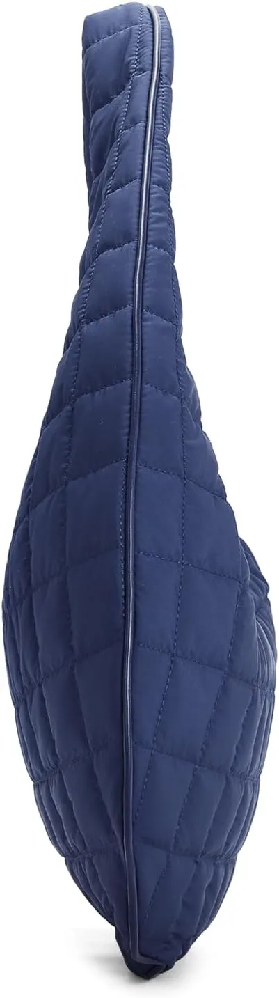 E Quilted Nylon Hobo Bag for Women Large Tote Shoulder Bag Top Handle Handbag