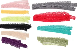 Elegant and Delicate Lace Ribbons 10pcs Wide Wrapping Ribbons for Clothing Shoes Hair Accessories