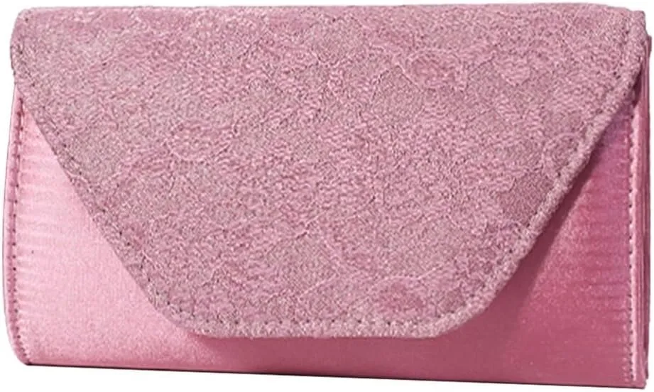 Elegant Handbag Shoulder Vintage Crossbody Women Lace Evening Floral Envelope Clutch Bridal Wedding Purse