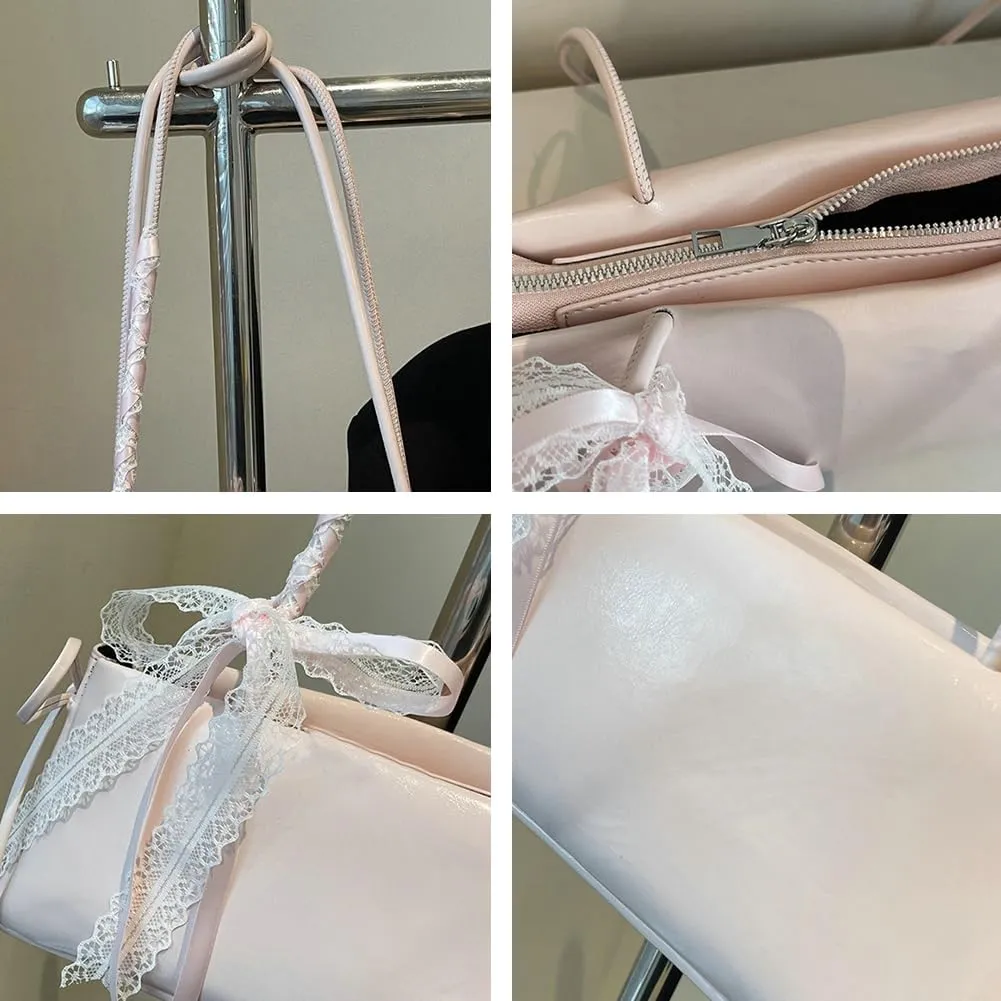 Elegant Shoulder Bags for Women Retro Classic Small Purse with Lace Detailing Trendy Handbags with Large Capacity