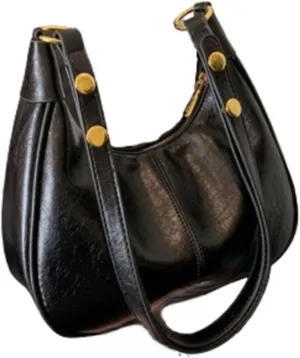 ENOPINK Crossbody Bags for Women Crescent Vegan PU Leather Purses Zipper Shoulder Bags with Adjustable Strap