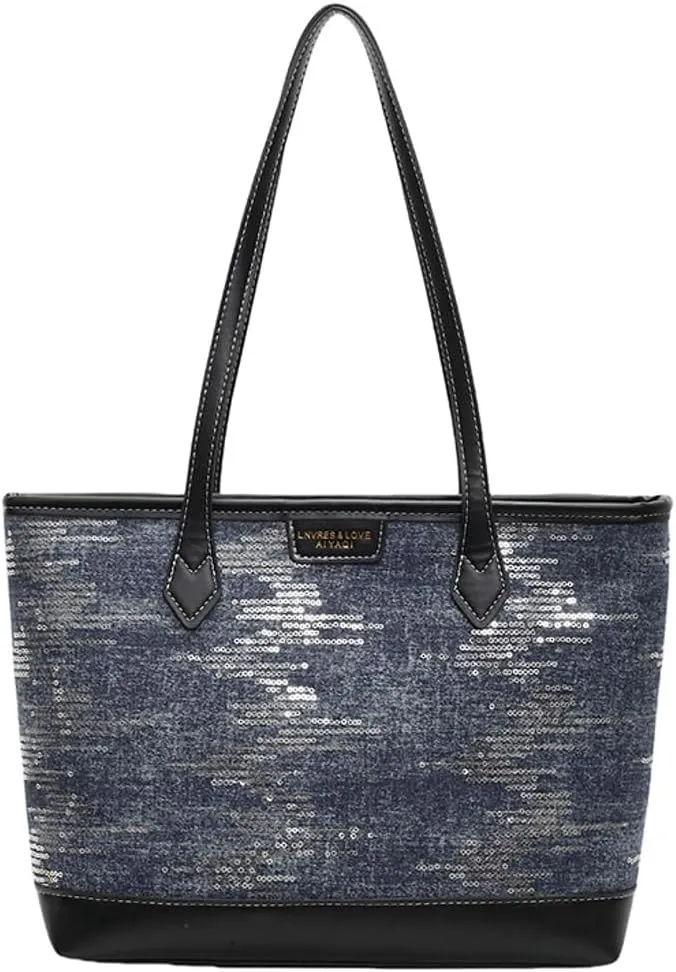 Epsion 2025 Pu Leather Tote Bag for Women Large Shoulder Bag with Zipper Work Shopper Handbag Travel Purse