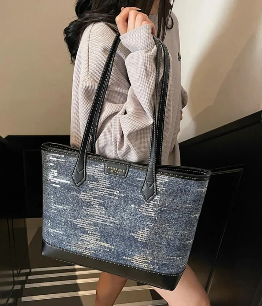 Epsion 2025 Pu Leather Tote Bag for Women Large Shoulder Bag with Zipper Work Shopper Handbag Travel Purse