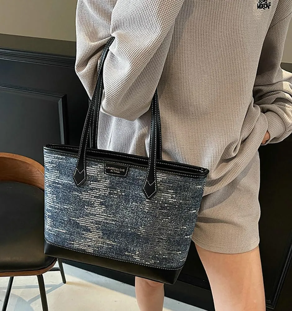 Epsion 2025 Pu Leather Tote Bag for Women Large Shoulder Bag with Zipper Work Shopper Handbag Travel Purse