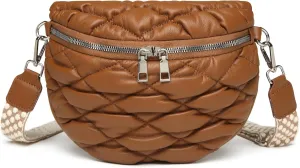 Eslcorri Crossbody Bags for Women - Fashion Sling Purse Shoulder Bag Fanny Pack Leather Causal Chest Bum Bag Cross Body Purse