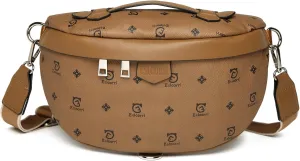 Eslcorri Crossbody Bags for Women - Fashion Sling Purse Shoulder Bag Fanny Pack Leather Causal Chest Bum Bag Cross Body Purse