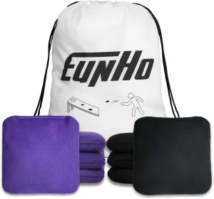 EunHo Regulation Cornhole Bags Set of 8 - Professional Weight Bean Bags with Carry Bag, Weather Resistant Outdoor Game Accessories for Cornhole Toss