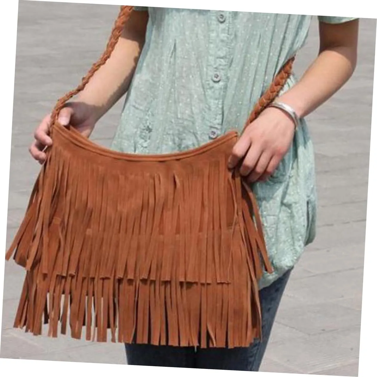 European and American Women's Tassel Bag Crossbody Tote Bags for Women Crossbody Backpack for Women