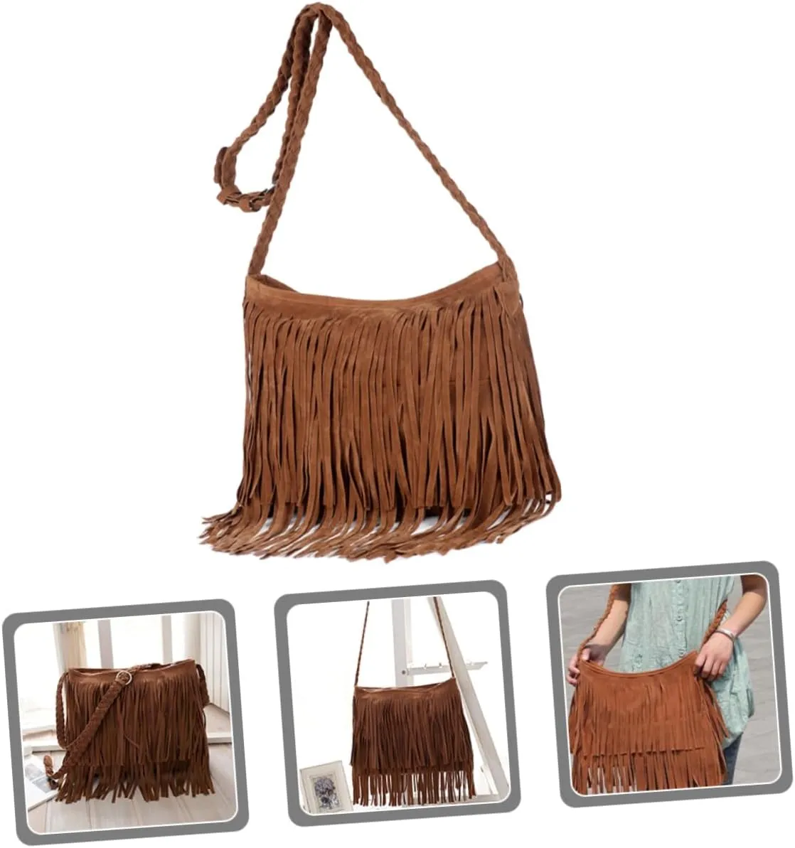 European and American Women's Tassel Bag Crossbody Tote Bags for Women Crossbody Backpack for Women