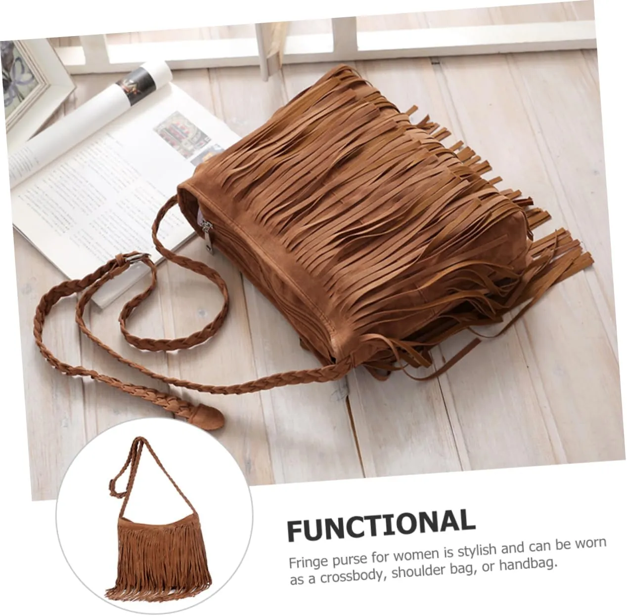 European and American Women's Tassel Bag Crossbody Tote Bags for Women Crossbody Backpack for Women