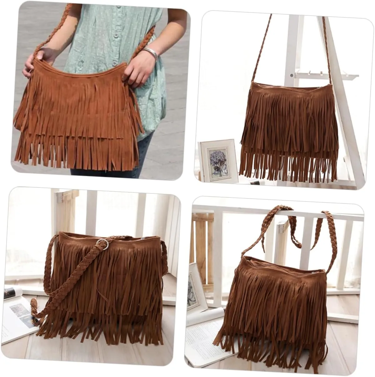 European and American Women's Tassel Bag Crossbody Tote Bags for Women Crossbody Backpack for Women