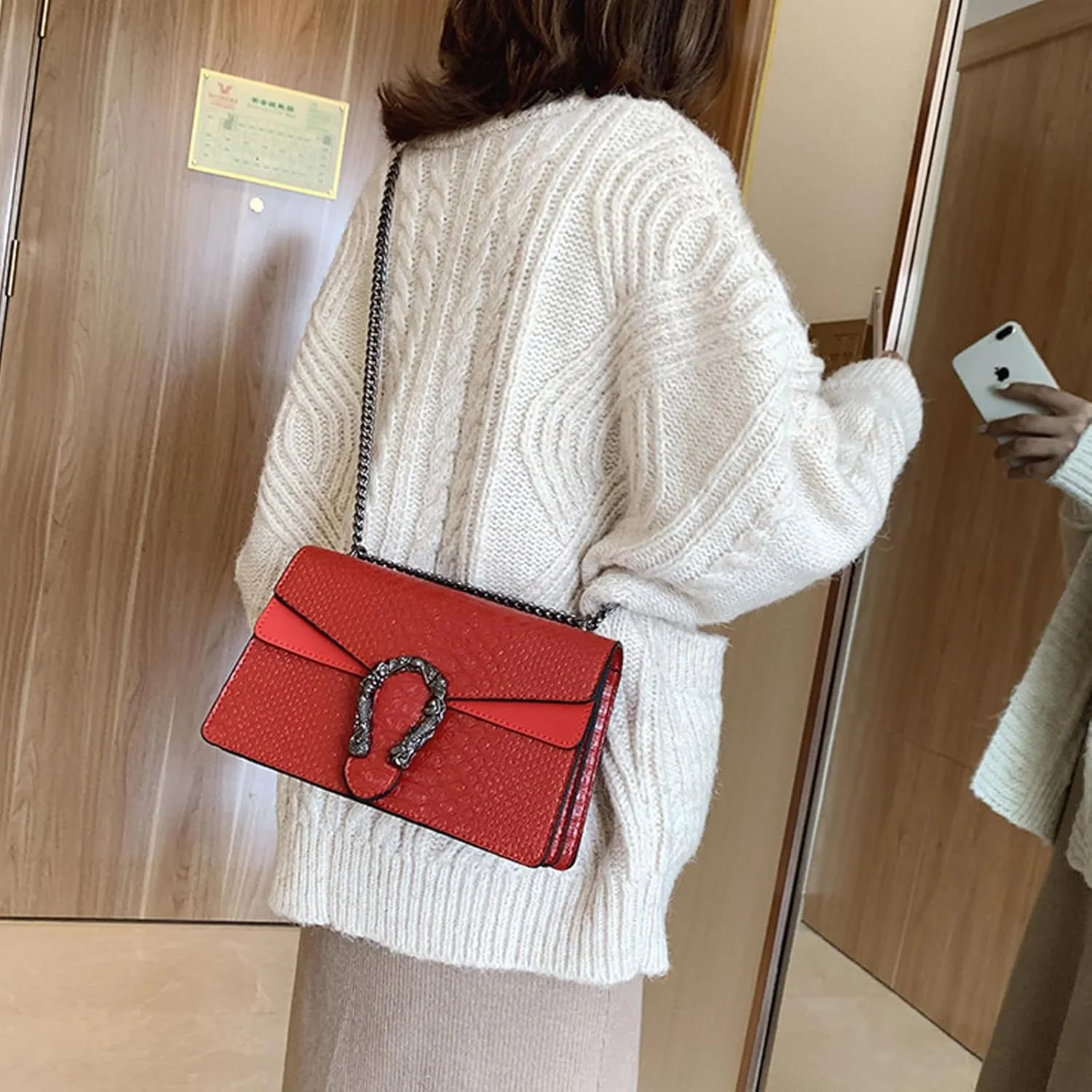 Evening Bags and Clutches for women,Chain Fashion Crossbody Bags Satchel Handbags,Cute Vegan Purses and Shoulder Bag