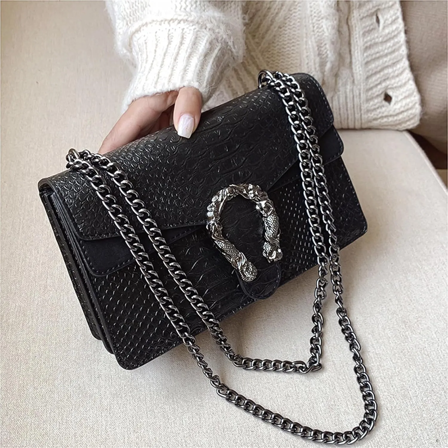 Evening Bags and Clutches for women,Chain Fashion Crossbody Bags Satchel Handbags,Cute Vegan Purses and Shoulder Bag
