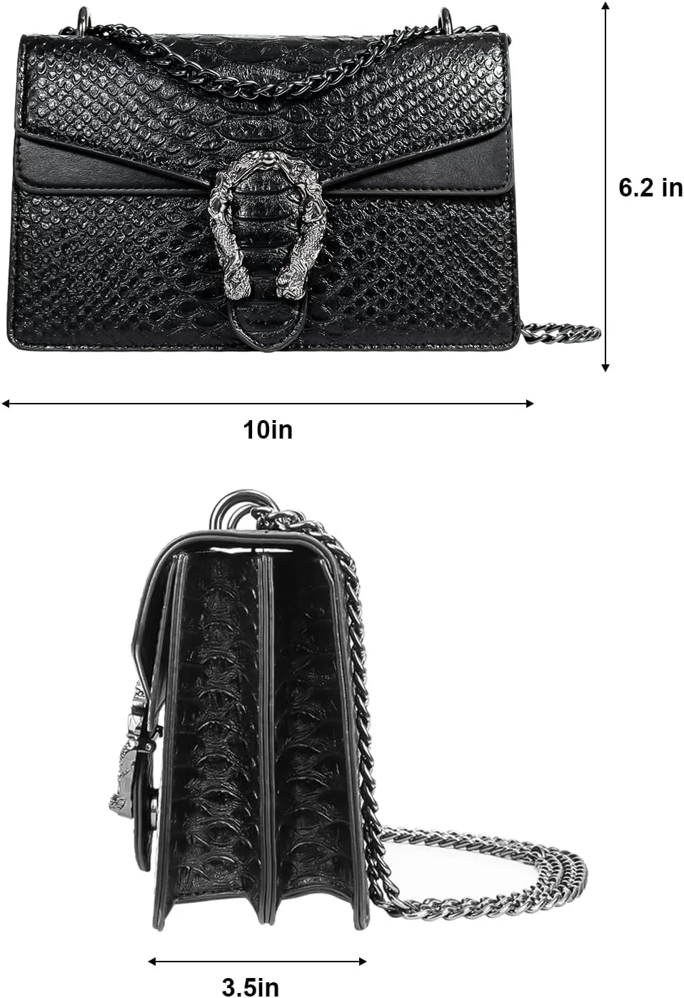 Evening Bags and Clutches for women,Chain Fashion Crossbody Bags Satchel Handbags,Cute Vegan Purses and Shoulder Bag