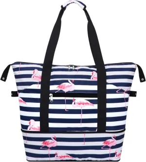 Expandable Duffel Bag for Women with Trolley Sleeve/Wet Pocket Weekender Travel Tote Large Carry On Overnight Luggage