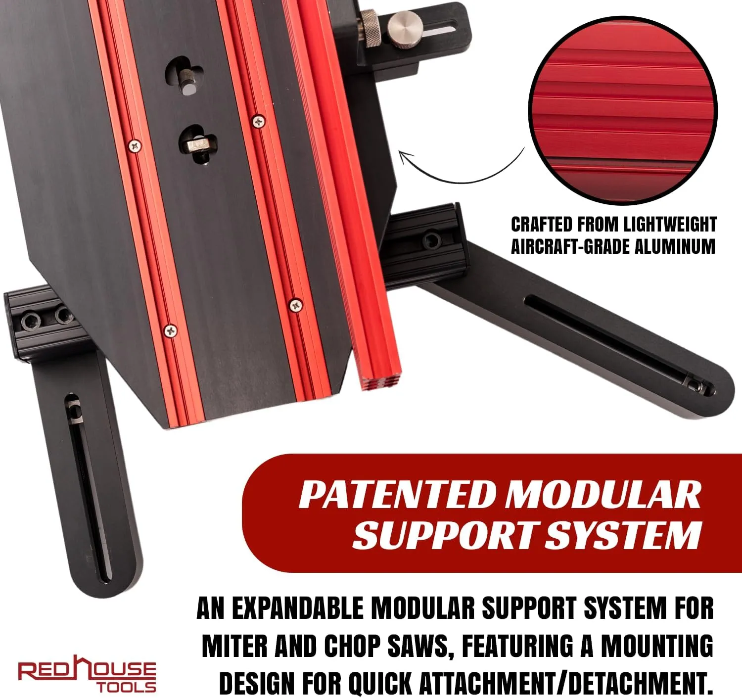 EZ-Wings Basic 4' Portable Miter Saw Station | Patented Modular Design | for Use with Any Portable Miter Saw Stand or Chop Saw Stand