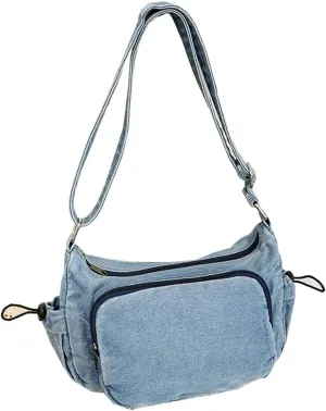 Farm4Far Women Denim Bow-tie Tote Shoulder Sling Hand Bags