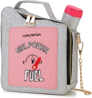 Fashion Sequin Fuel Bottle Design Pu Leather Handbag Shoulder Bag Chain Crossbody Shoulder Bag Girl Clutch Purse