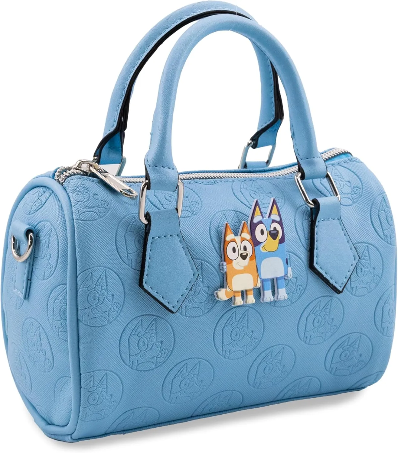 Fast Forward Bluey Mini Purse Crossbody Handbag for Women | Leather Women's Shoulder Handbag Satchel with Embossed Print | Bluey Accessories for Girls, Boys, Adults, Unisex