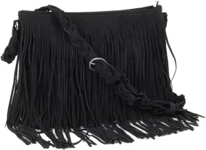 Fecialy Faux Suede Fringe Crossbody Bags for Women Western Hippie Shoulder Bag Messenger Bag Sling Bag